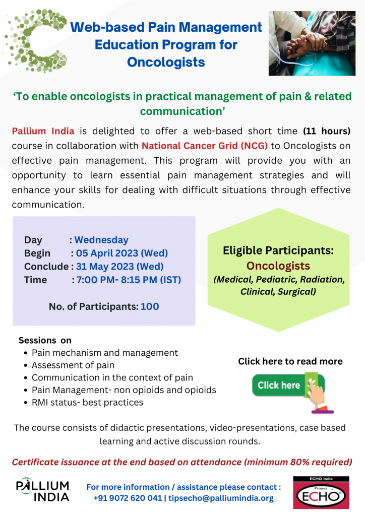 Pain Management Education Program for Oncologists