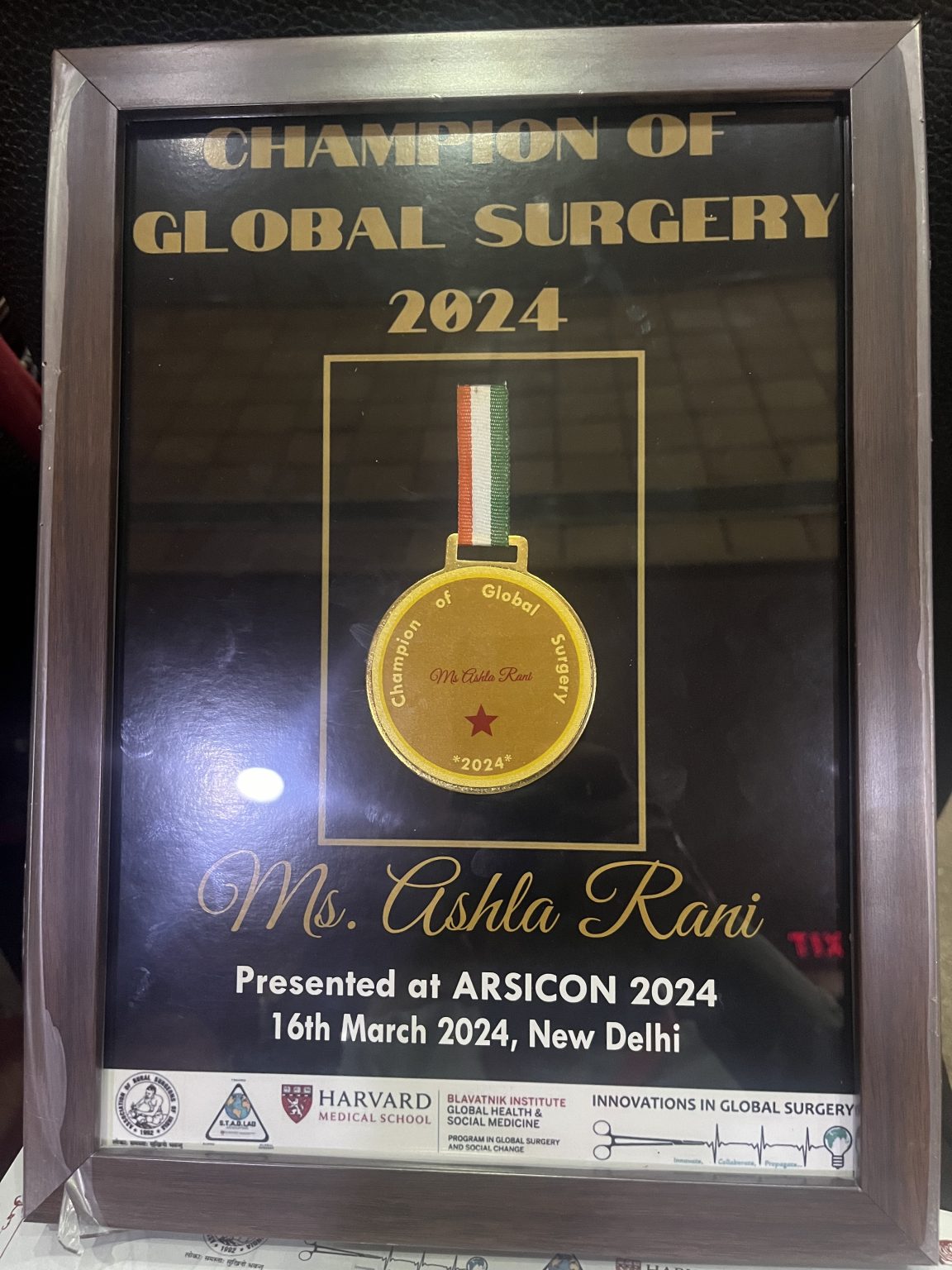 Ashla Rani honored by Association of Rural Surgeons of India at New ...